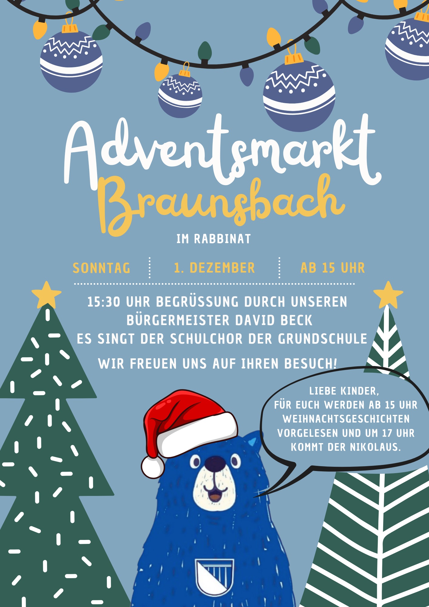 Flyer Adventsmarkt Braunsbach 2024 Final